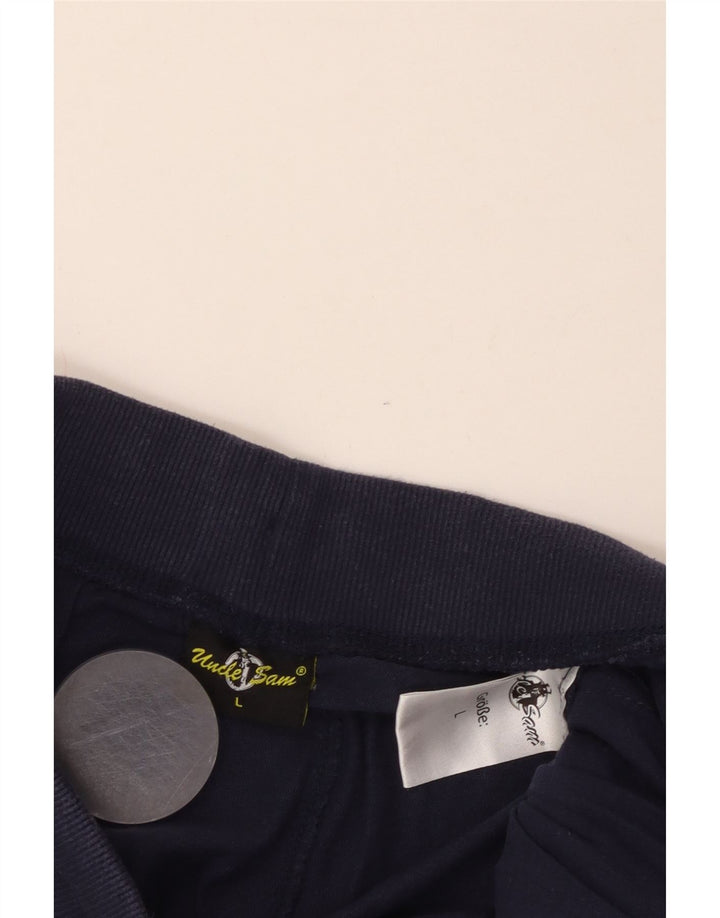 Uncle Sam Herren-Trainingshose mit Grafik, groß, marineblau, Baumwolle