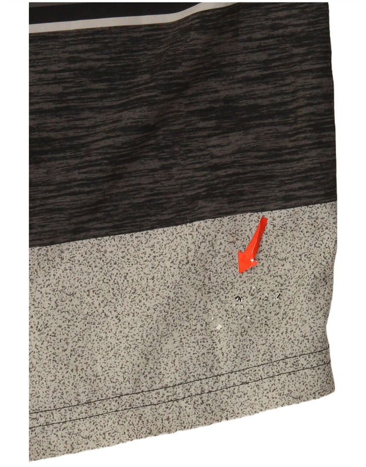 Crivit Herren-Badeshorts XL, schwarzes Colourblock-Polyester