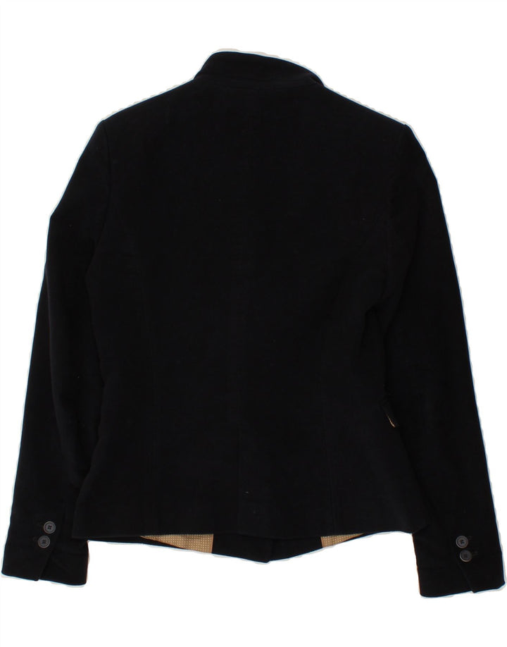 ZARA Womens 1 Button Blazer Jacket UK 10 Small Navy Blue Vintage Zara and Second-Hand Zara from Messina Hembry 
