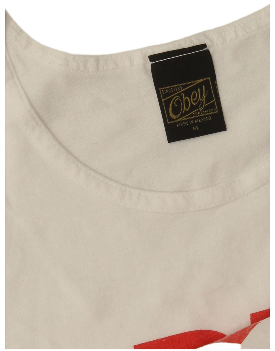 Obey Herren-Weste mit Grafik, mittelweiße Baumwolle