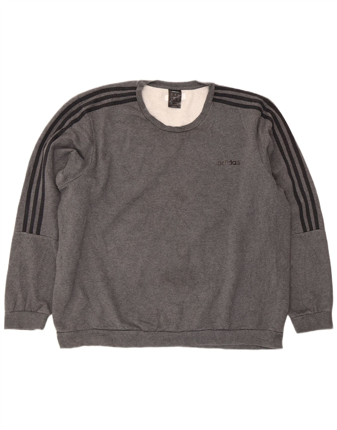 Adidas Herren Regular Fit Sweatshirt Pullover 2XL Grau Baumwolle