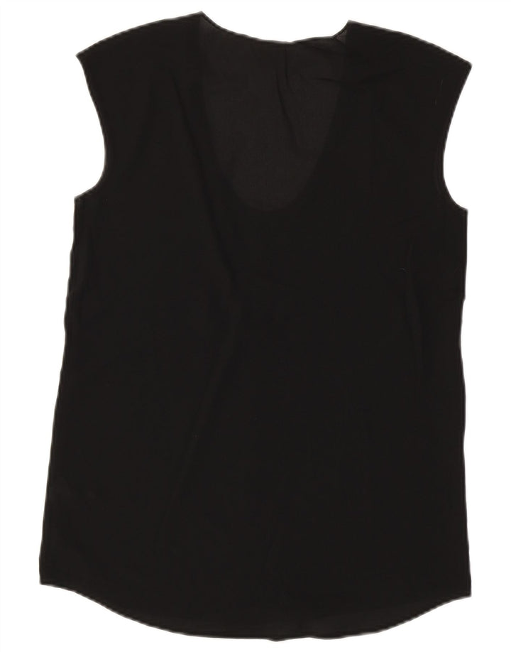 J. CREW Ärmelloses Damen-Blusenoberteil US 00 2XS Schwarz Polyester