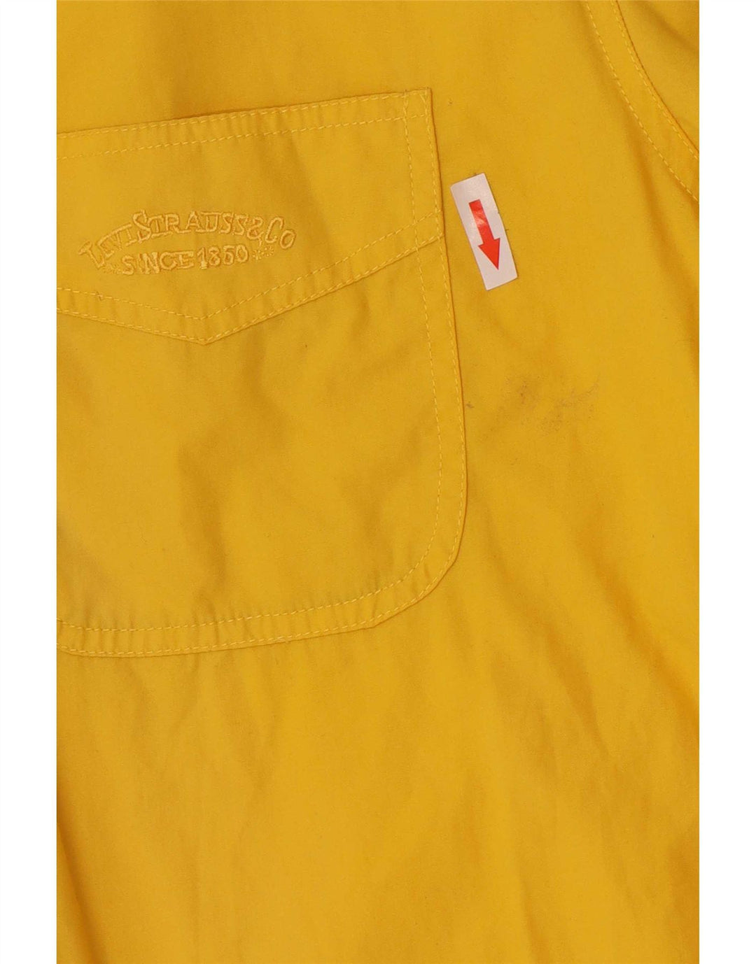 Levi's Herren-Kurzarmhemd, groß, gelbe Baumwolle