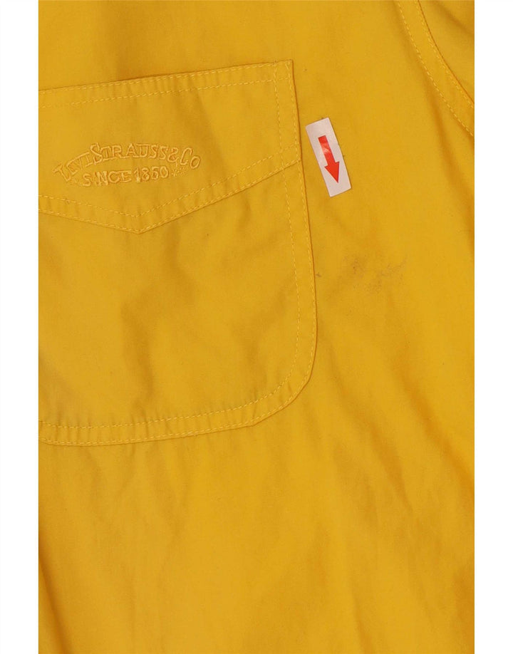 Levi's Herren-Kurzarmhemd, groß, gelbe Baumwolle