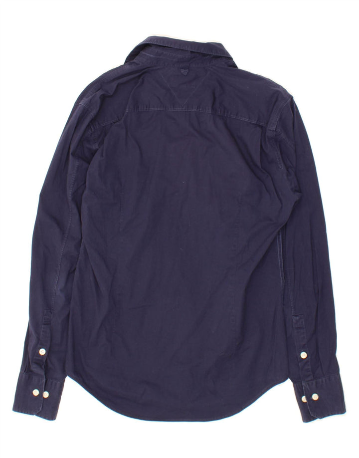 TOMMY HILFIGER Mens Shirt Small Navy Blue Cotton Vintage Tommy Hilfiger and Second-Hand Tommy Hilfiger from Messina Hembry 