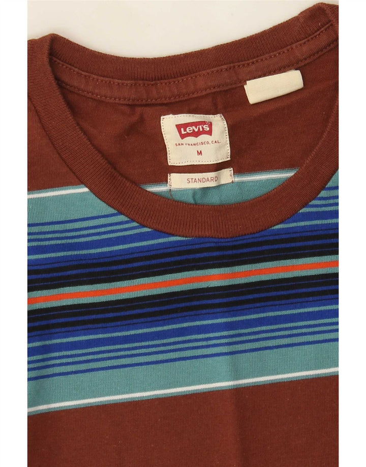 Levi's Herren-T-Shirt mit Standard-Passform, mittelbraun gestreift