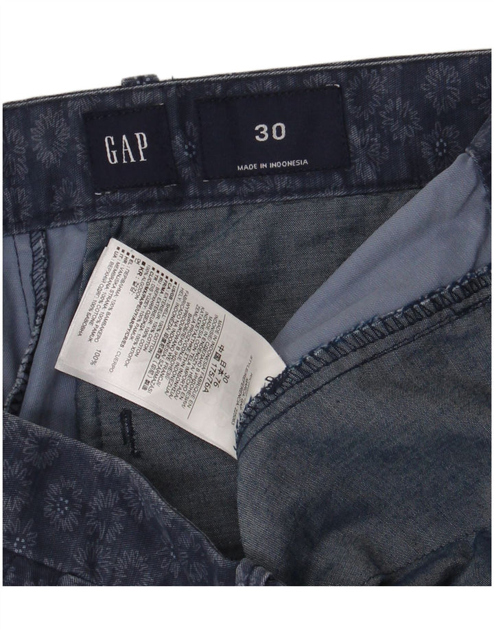 GAP Herren-Chino-Shorts W30, mittelmarineblaue Baumwolle mit Blumenmuster
