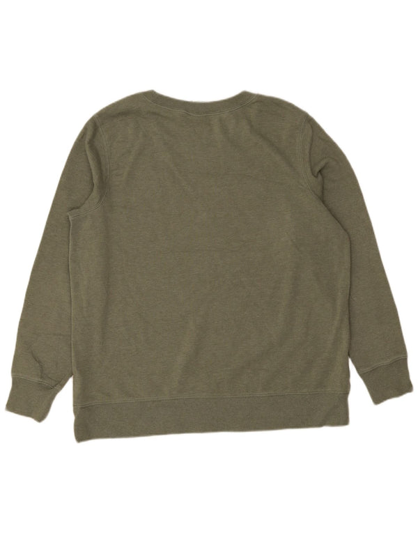 The North Face Damen Sweatshirt Pullover UK 18 XL Grüne Baumwolle