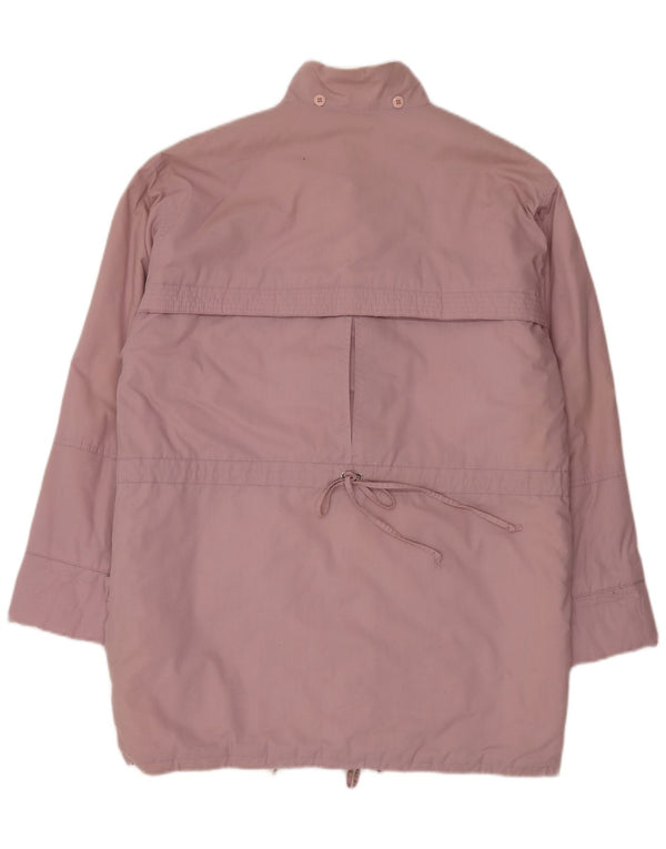 Vintage Damen Übergroßer Windjacke-Mantel IT 36/38 XS Rosa Polyester