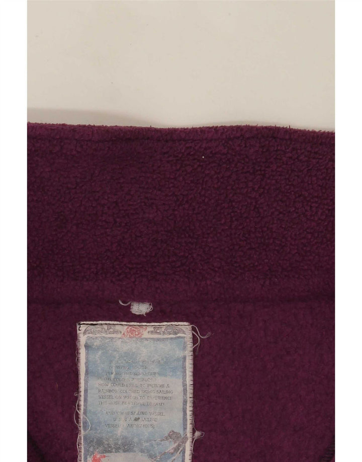 Vintage Damen Übergroße Fleecejacke UK 16 Large Lila