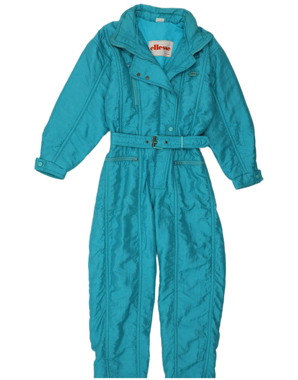 Ellesse Damen Skioverall IT 46 Large Blau Nylon Retro