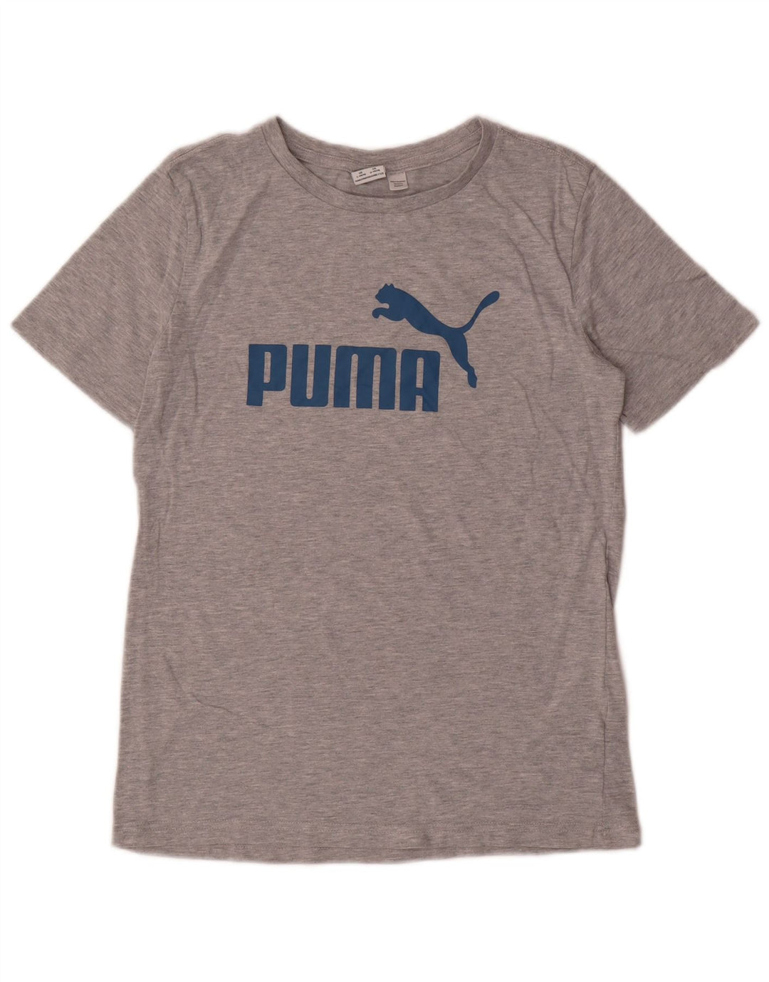 PUMA Jungen T-Shirt mit Grafik, 14–15 Jahre, Größe L, Grau, Baumwolle