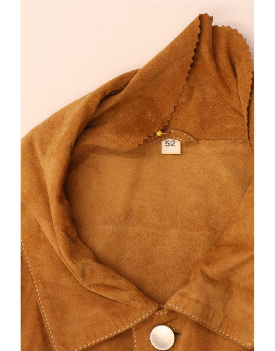 Vintage Herren Wildlederjacke IT 52 XL Beige Leder
