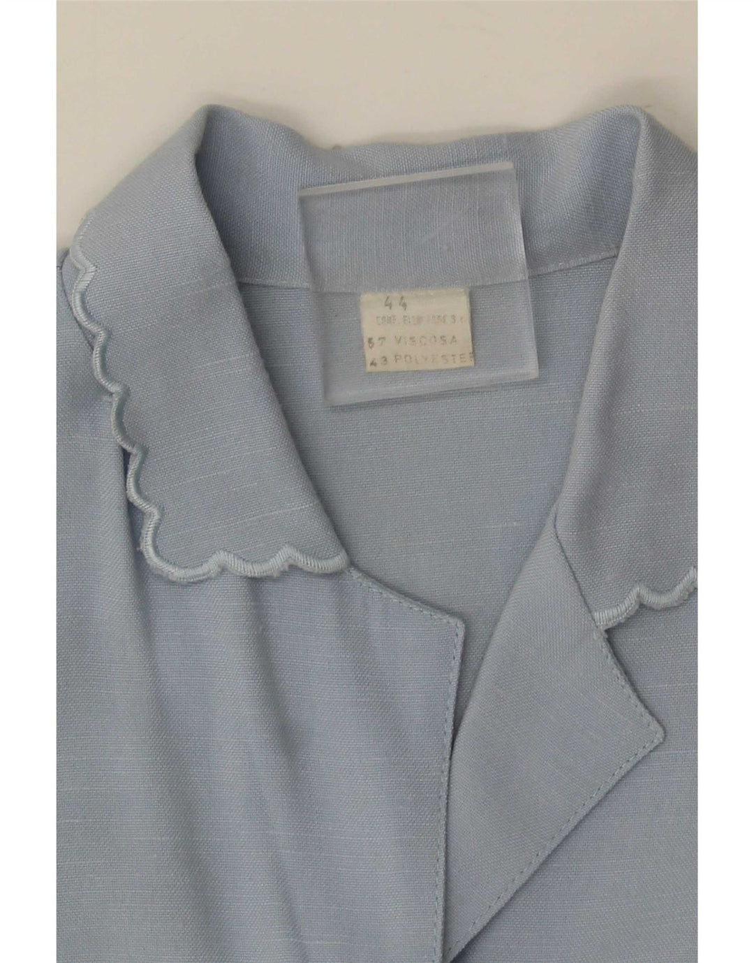 Vintage Damen Ärmelloses A-Linien-Kleid IT 44 Mittelblaue Viskose