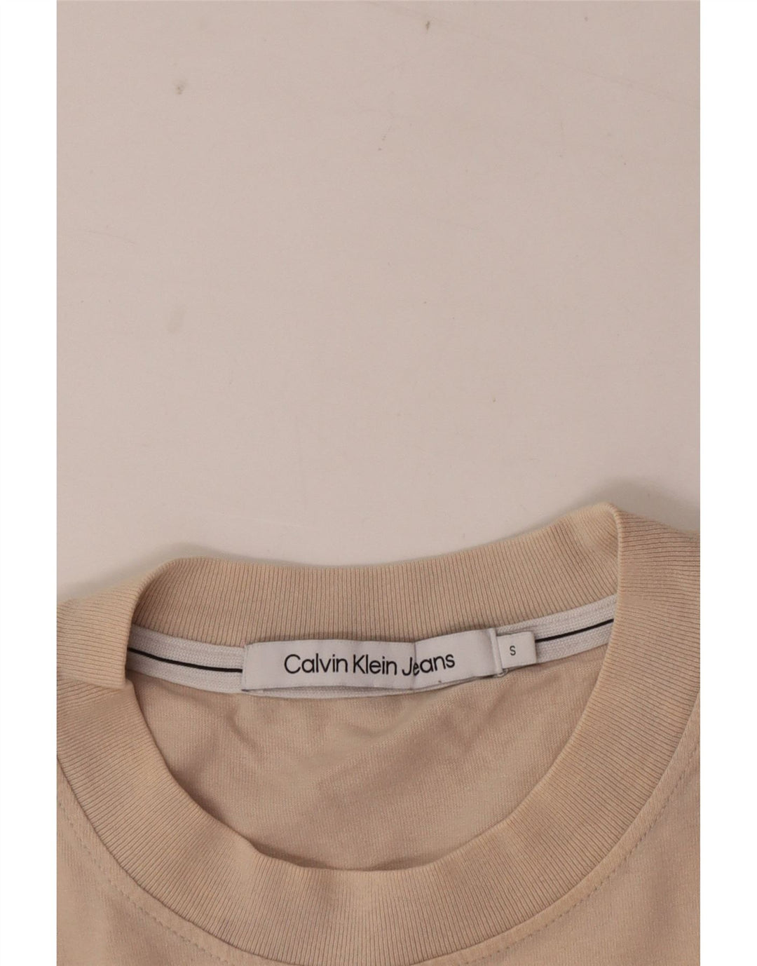 Calvin Klein Jeans Herren T-Shirt Top Small Beige