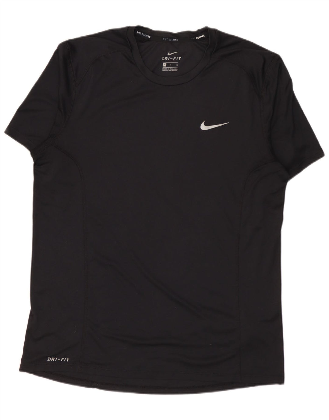 Nike Herren Dri Fit T-Shirt Top Medium Schwarz Polyester