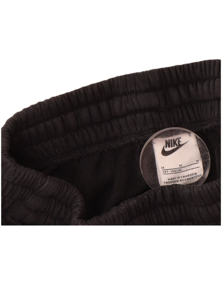 NIKE Boys Tracksuit Trousers Joggers 10-11 Years Medium  Black Cotton