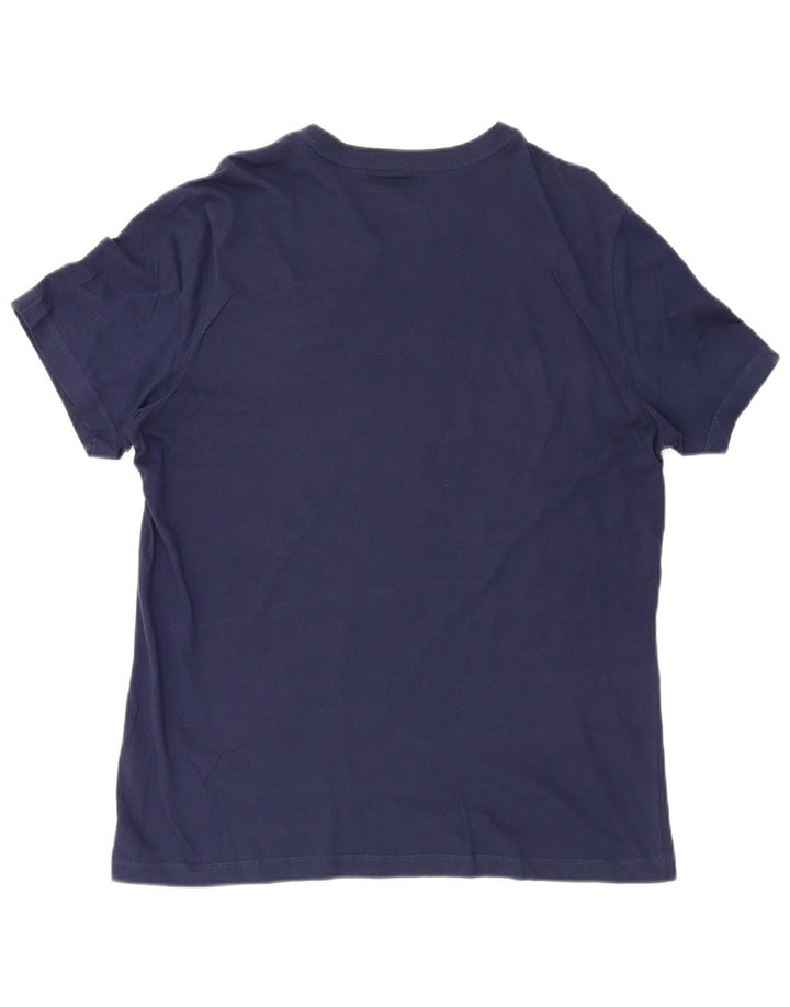 Nike Herren T-Shirt Top Large Marineblau Baumwolle