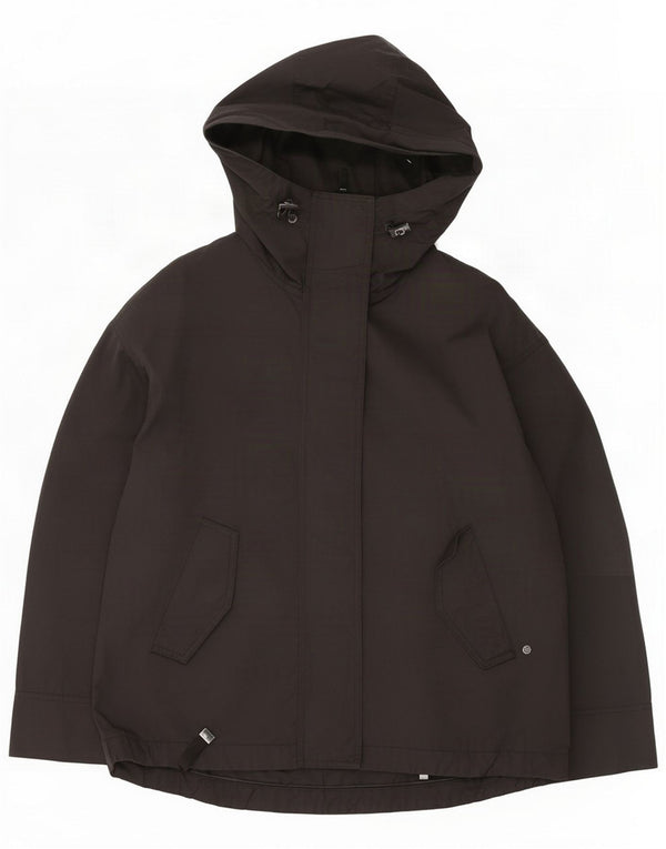 Massimo Dutti Damen Übergroße Windjacke mit Kapuze UK 6 XS Schwarz
