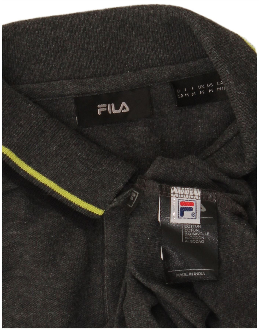Fila Herren-Poloshirt aus mittelgrauer Baumwolle