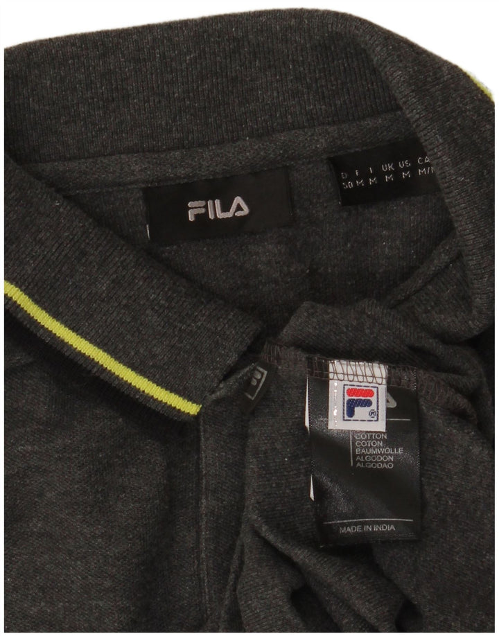 Fila Herren-Poloshirt aus mittelgrauer Baumwolle