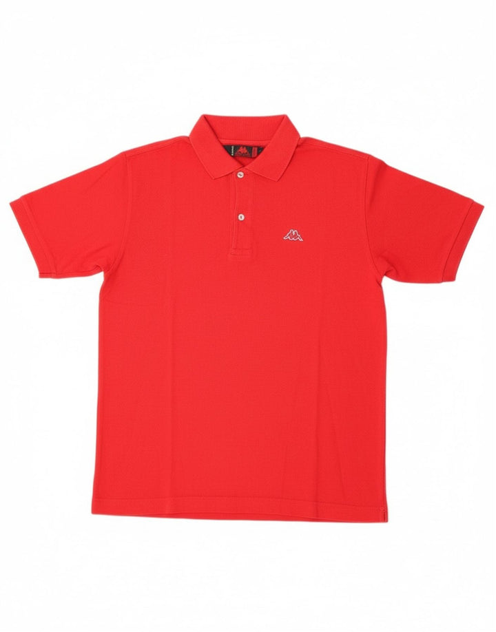 Kappa Herren-Poloshirt, klein, rote Baumwolle