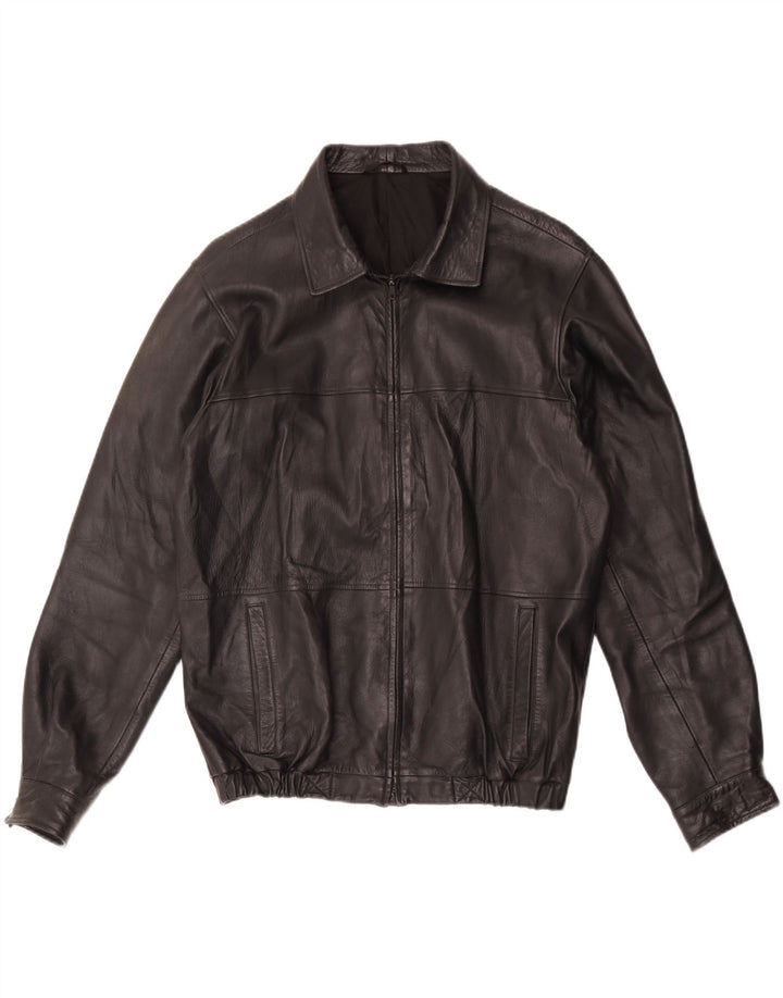 Scout Herren Lederjacke UK 38 Mittelschwarzes Leder