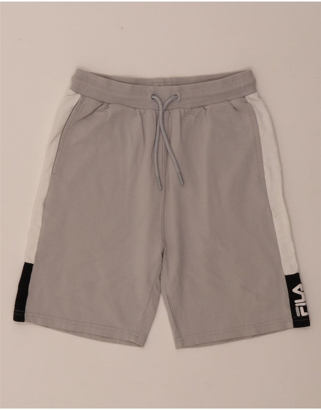 FILA Sportshorts für Jungen, 13–14 Jahre, graue Colourblock-Baumwolle