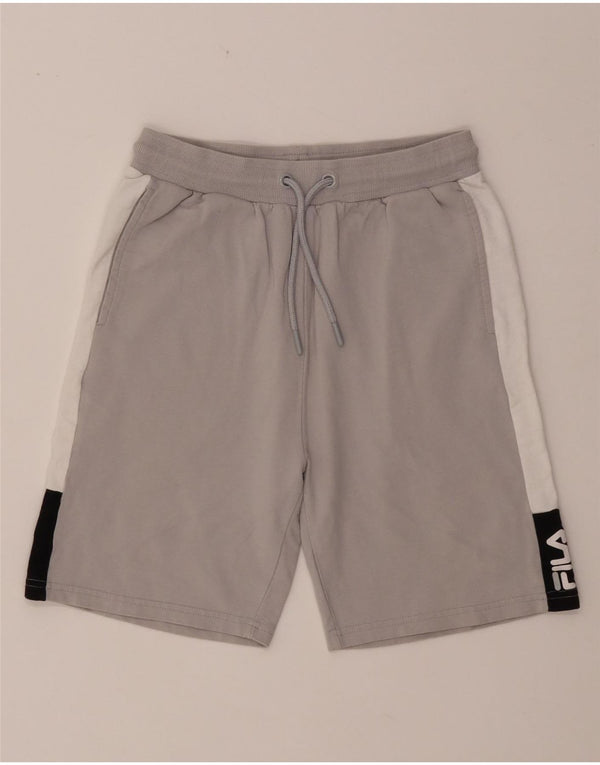 FILA Sportshorts für Jungen, 13–14 Jahre, graue Colourblock-Baumwolle