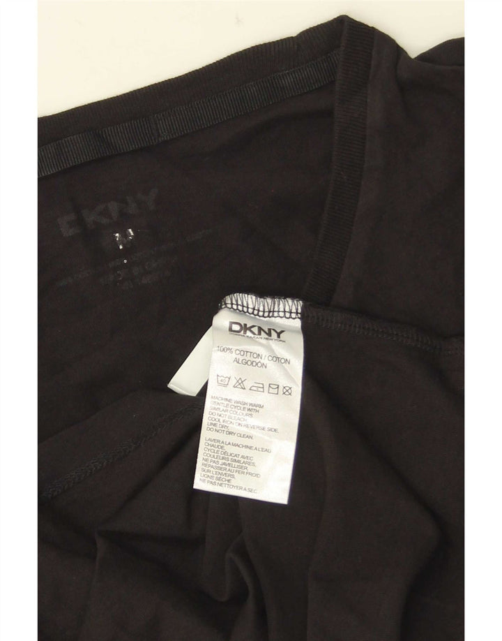 Dkny Herren Grafik-T-Shirt-Oberteil aus mittelschwarzer Baumwolle