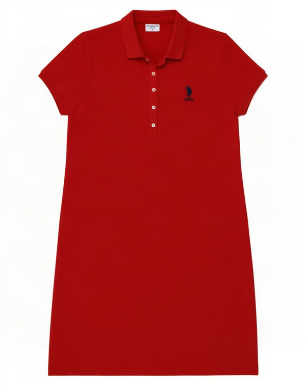 U.S. Polo Assn. Damen Polokleid UK 14 Große rote Baumwolle
