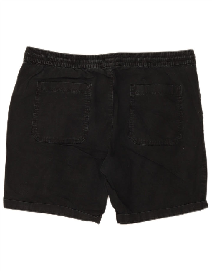 Marks & Spencer Herren-Chinoshorts, Größe L, W34, schwarze Baumwolle