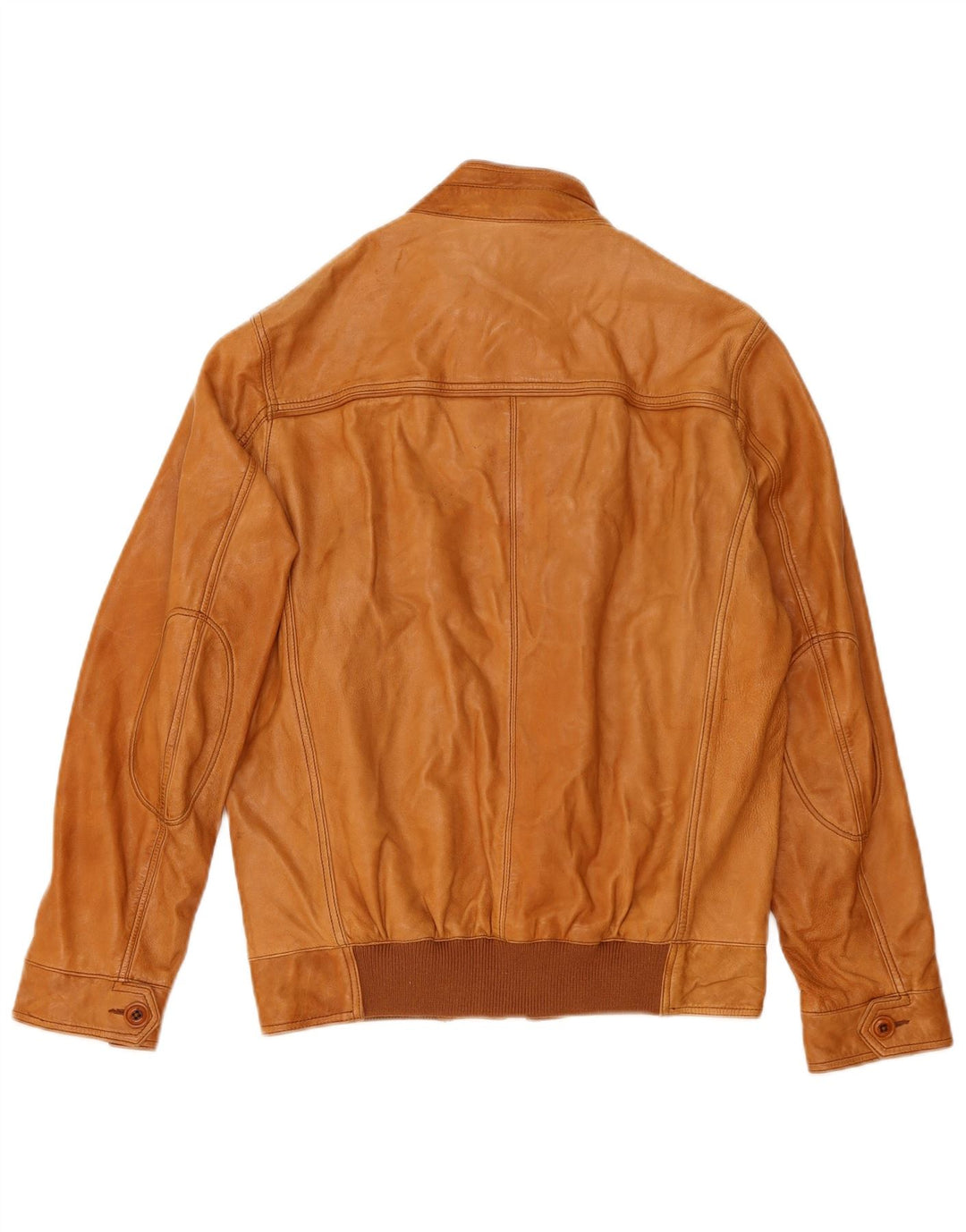 Massimo Dutti Herren Lederjacke UK 40 Großes braunes Leder