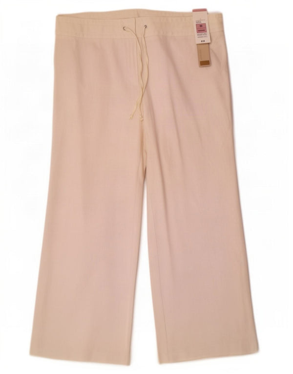 Marks & Spencer Damen-Freizeithose mit lockerer Passform, UK 22, 3XL, W42, L31, Weiß