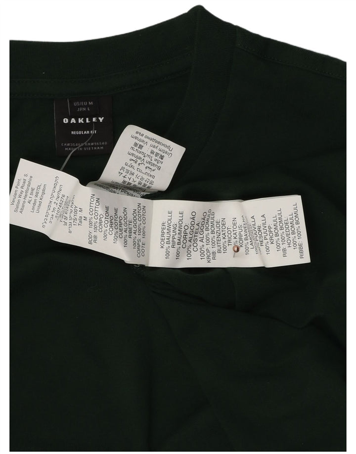 OAKLEY Herren-Oberteil mit normaler Passform, langärmelig, mittelgrüne Baumwolle