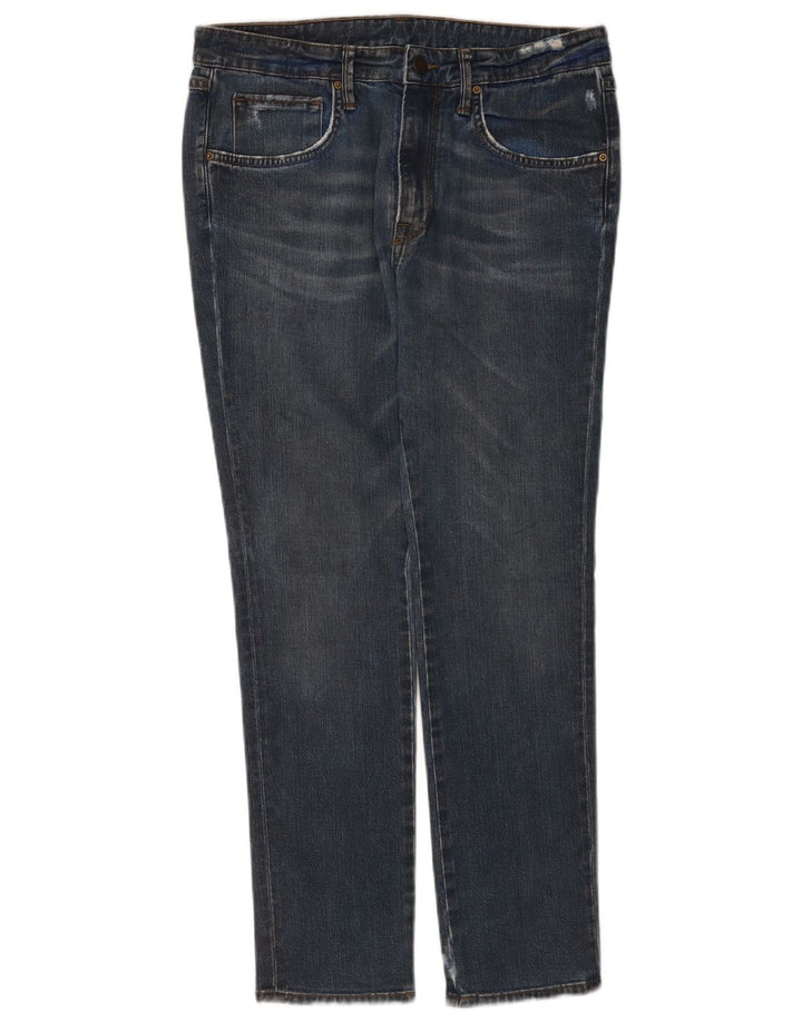 M.Grifoni Damen Slim Jeans W28 L26 Blaue Baumwolle
