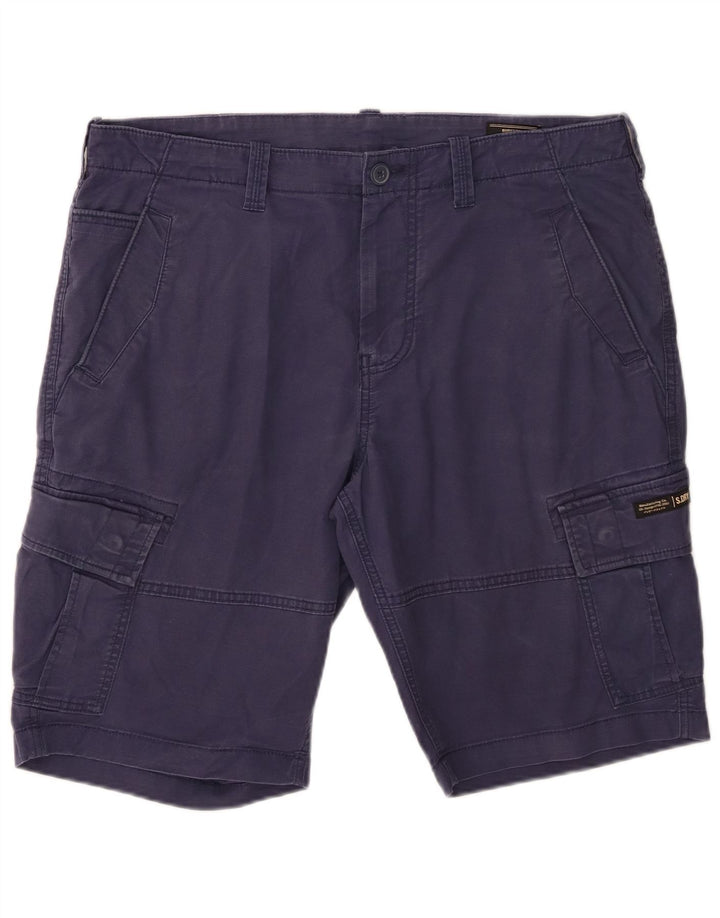 Superdry Herren Cargoshorts W36 Large Marineblau Baumwolle