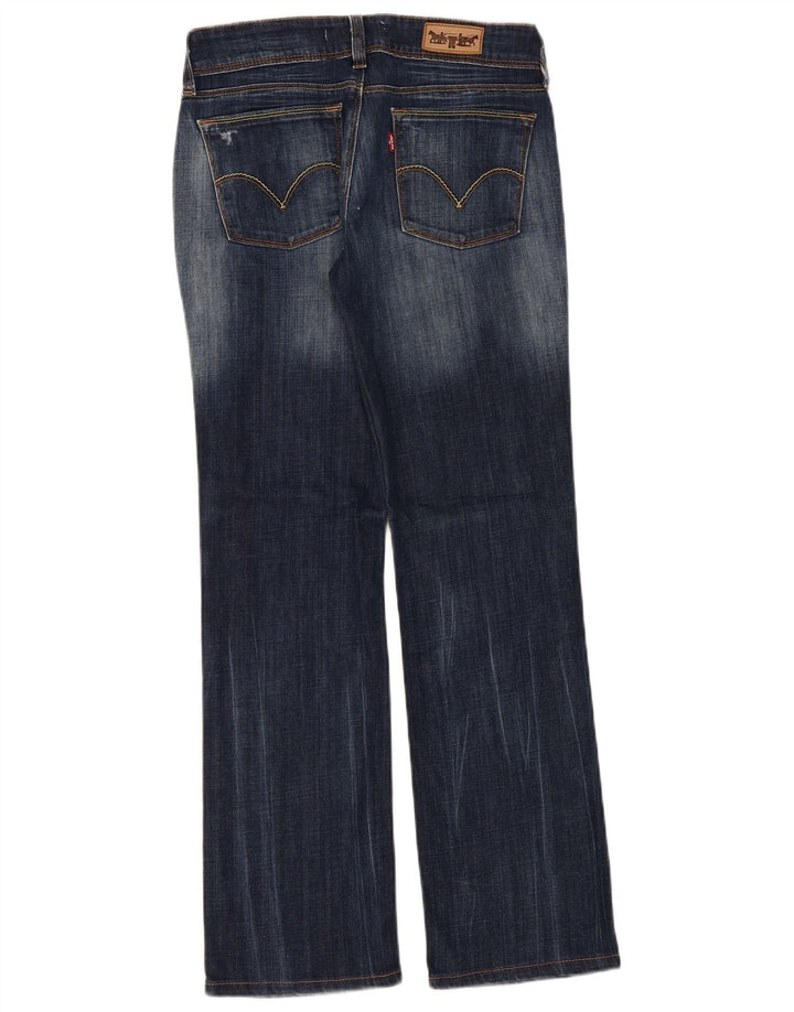 Levi's Damen 570 Straight Jeans W31 L31 Marineblaue Baumwolle