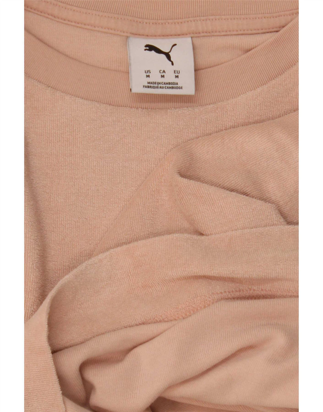 Puma Damen Crop T-Shirt Top UK 14 Mittelrosa
