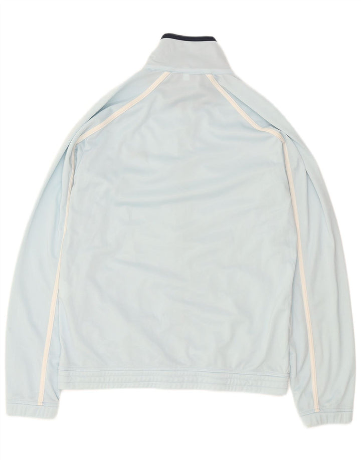 ASICS Herren-Trainingsanzug-Top-Jacke aus mittelblauem Polyester