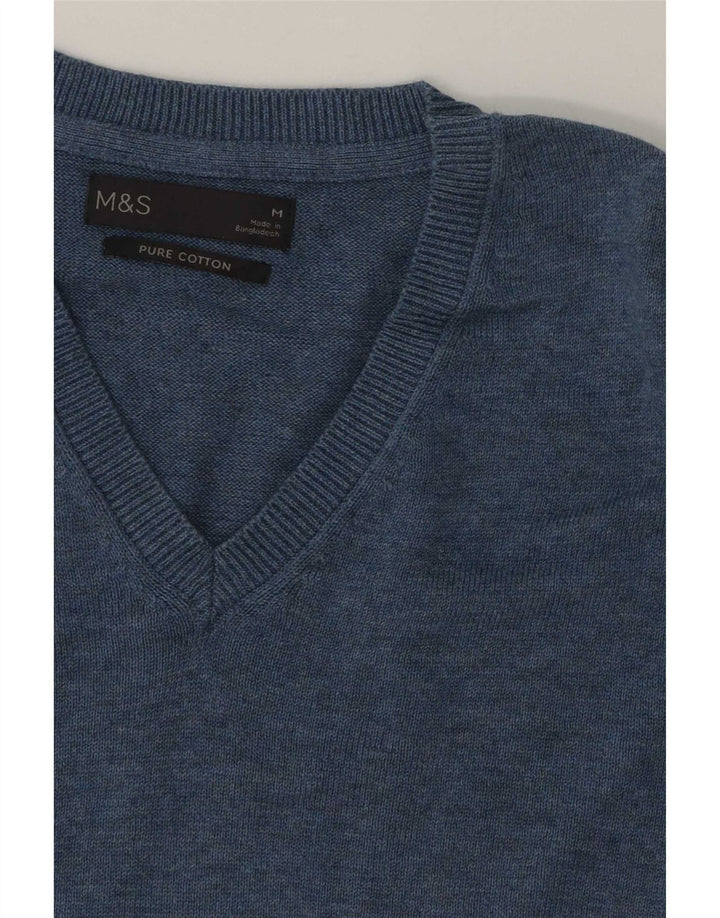 Marks & Spencer Herren-Weste-Tanktop aus mittelblauer Baumwolle