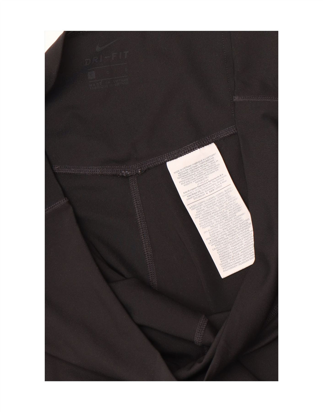 Nike Damen Dri Fit Graphic Leggings UK 14 Large Schwarz Polyester