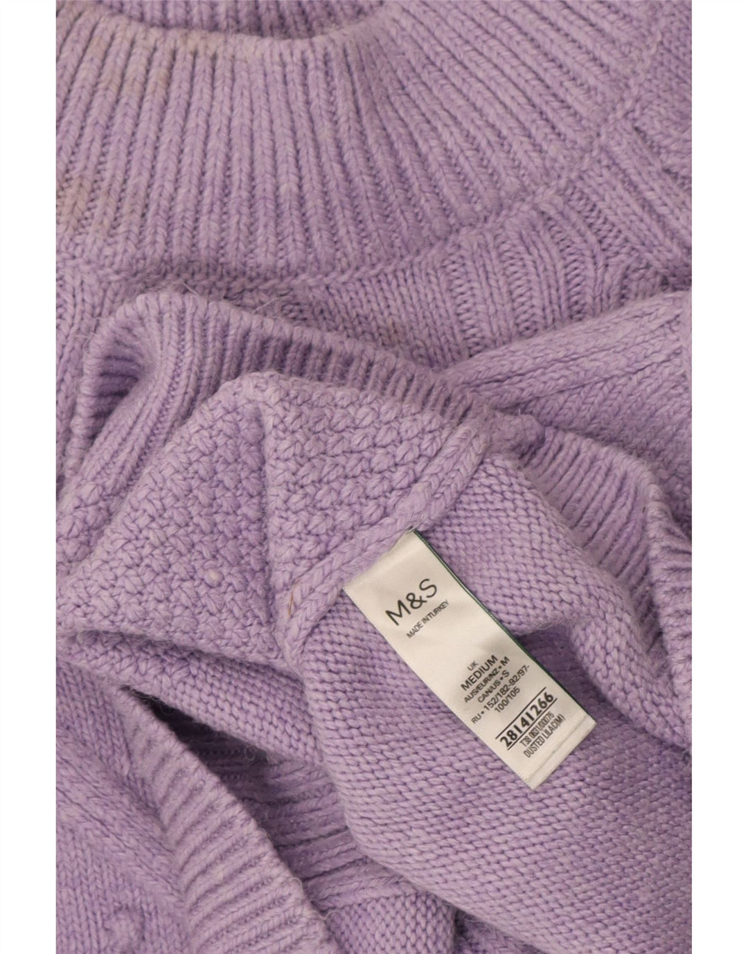 Marks & Spencer Rollkragenpullover für Damen, Gr. 14, Mittelviolett