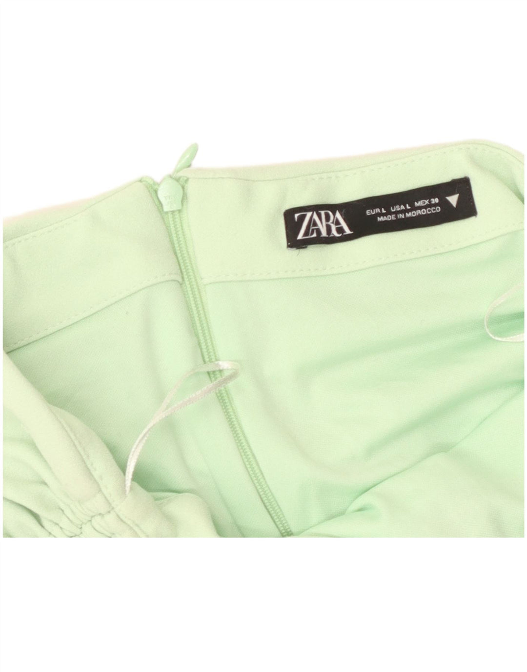 Gerader Rock für Damen von Zara, Größe L, W30, Grün