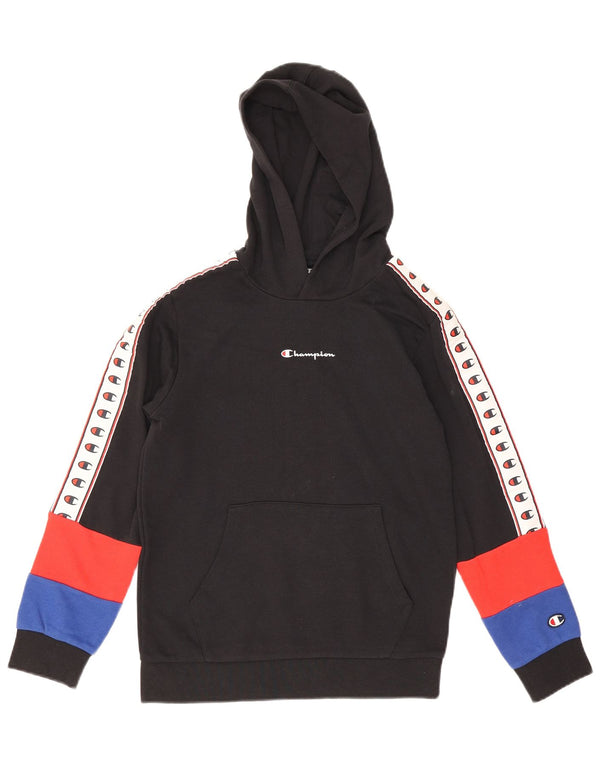 Champion Kapuzenpullover mit Grafik für Jungen, 11–12 Jahre, Größe L, Schwarz, Farbblock