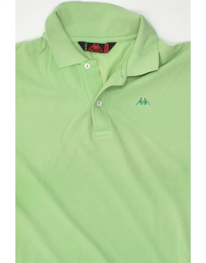KAPPA Mens Polo Shirt Large Green Cotton | Vintage Kappa | Thrift | Second-Hand Kappa | Used Clothing | Messina Hembry 