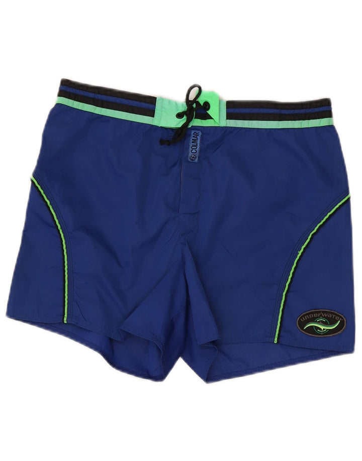 Colmar Herren-Badeshorts, mittelblau, gestreift, Polyamid