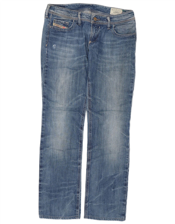 Diesel Damen Lowky Straight Jeans W30 L29 Blaue Baumwolle