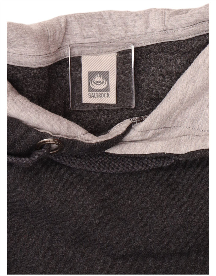 SALTROCK Herren-Kapuzenpullover aus mittelgrauer Baumwolle