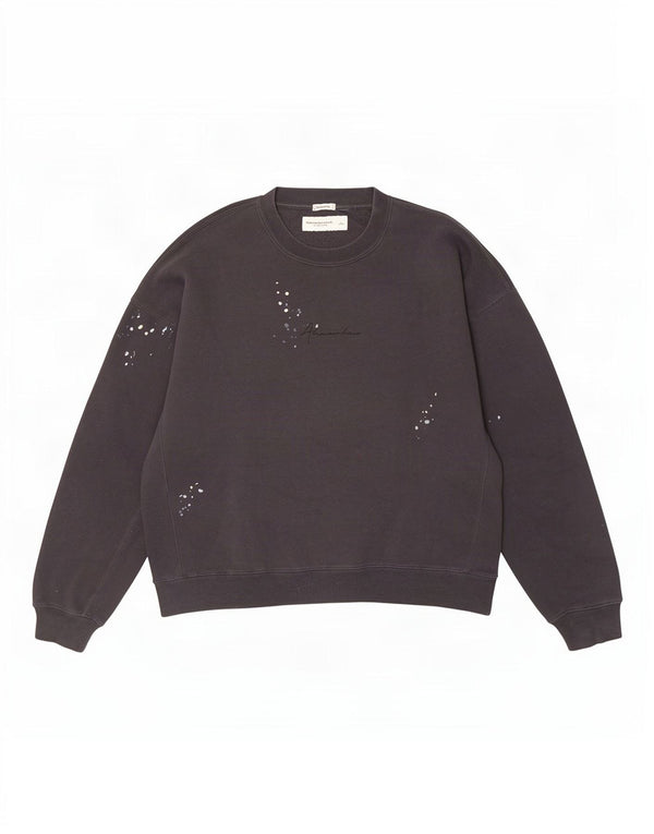 Abercrombie & Fitch Damen Sweatshirt Pullover UK 14 Large Grau gepunktet